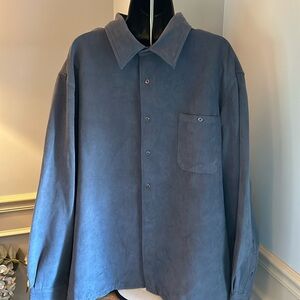 Men’s xxl Croft & Barrow suede button up shirt. EUC